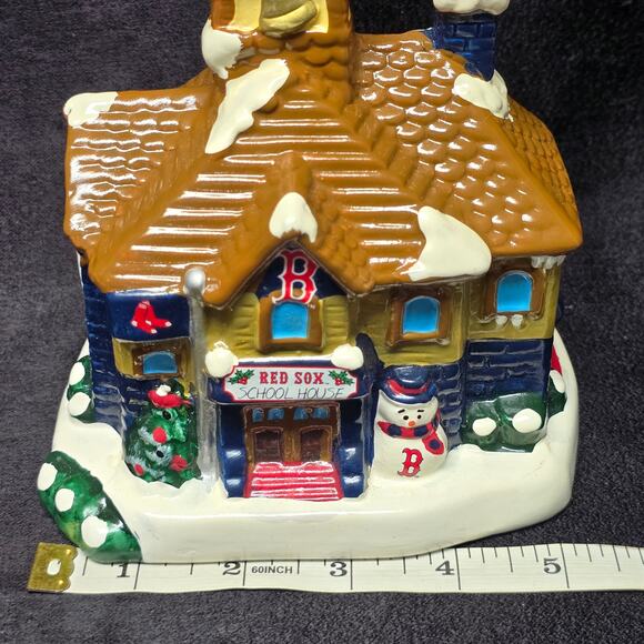 MLB Boston Red Sox Christmas Village Collection Ceramic School House - Picture 9 of 11